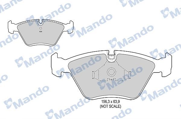 Mando MBF015398 Front disc brake pads, set MBF015398