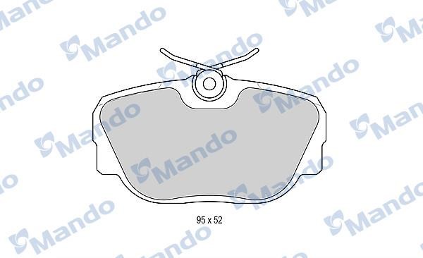 Mando MBF015403 Front disc brake pads, set MBF015403