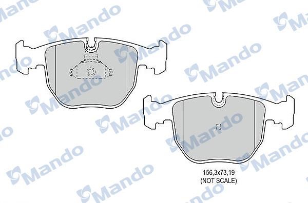 Mando MBF015405 Front disc brake pads, set MBF015405