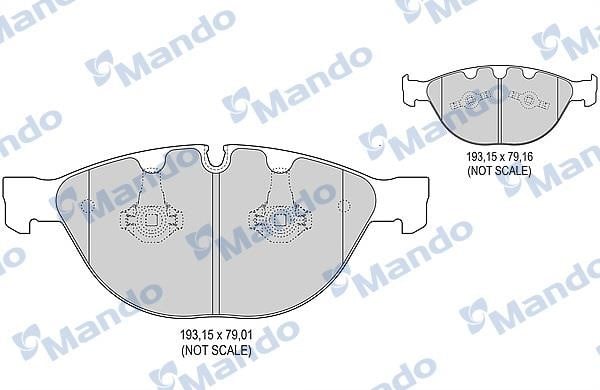 Mando MBF015411 Front disc brake pads, set MBF015411