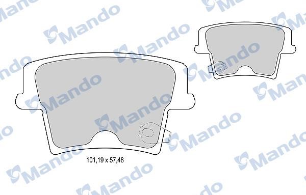 Mando MBF015446 Rear disc brake pads, set MBF015446