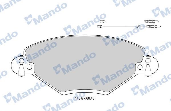 Mando MBF015461 Front disc brake pads, set MBF015461
