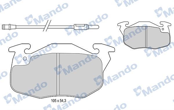 Mando MBF015468 Front disc brake pads, set MBF015468