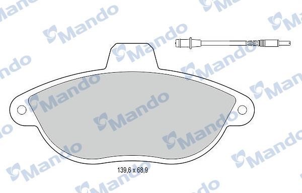 Mando MBF015472 Front disc brake pads, set MBF015472