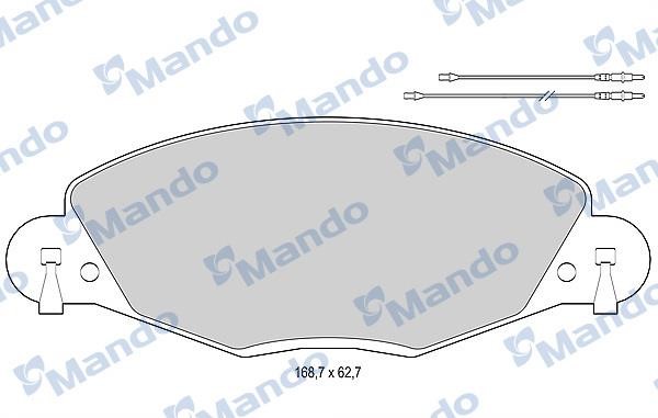 Mando MBF015474 Front disc brake pads, set MBF015474