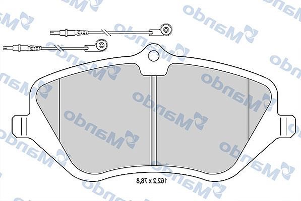 Mando MBF015476 Front disc brake pads, set MBF015476