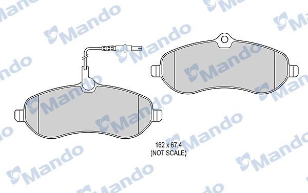 Mando MBF015481 Front disc brake pads, set MBF015481