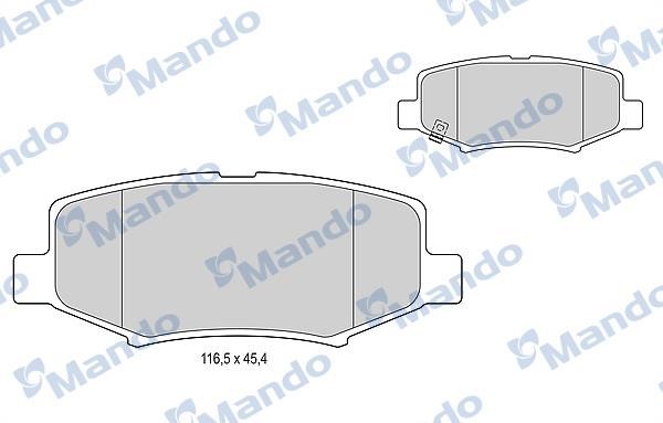 Mando MBF015495 Rear disc brake pads, set MBF015495