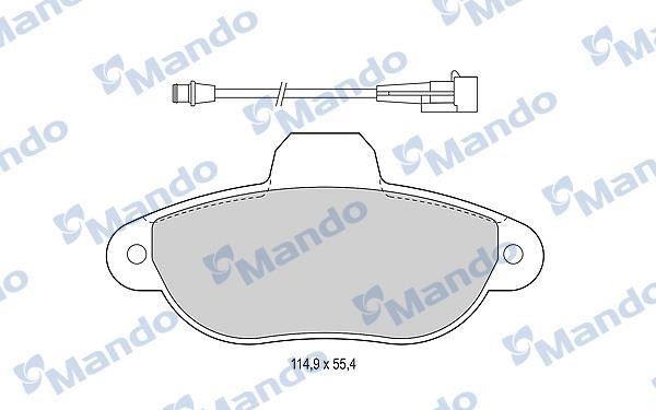 Mando MBF015497 Front disc brake pads, set MBF015497