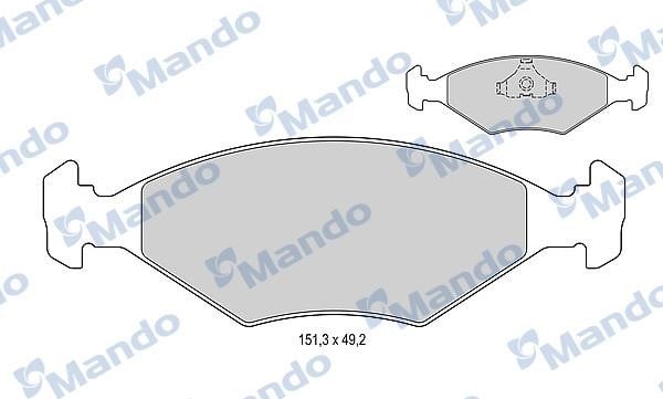 Mando MBF015498 Front disc brake pads, set MBF015498