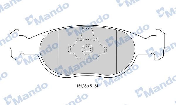Mando MBF015499 Front disc brake pads, set MBF015499