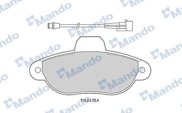 Mando MBF015503 Front disc brake pads, set MBF015503