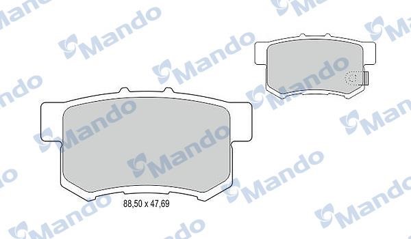 Mando MBF015507 Rear disc brake pads, set MBF015507