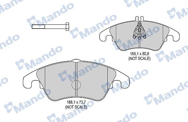 Mando MBF015525 Front disc brake pads, set MBF015525