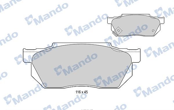 Mando MBF015530 Front disc brake pads, set MBF015530