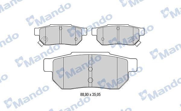 Mando MBF015533 Rear disc brake pads, set MBF015533