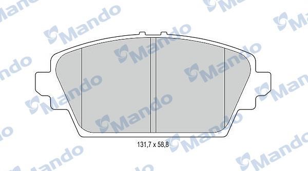 Mando MBF015537 Front disc brake pads, set MBF015537