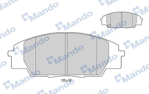 Mando MBF015540 Front disc brake pads, set MBF015540