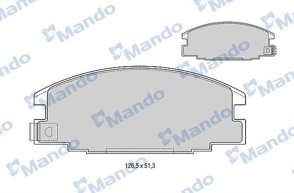 Mando MBF015555 Brake Pad Set, disc brake MBF015555