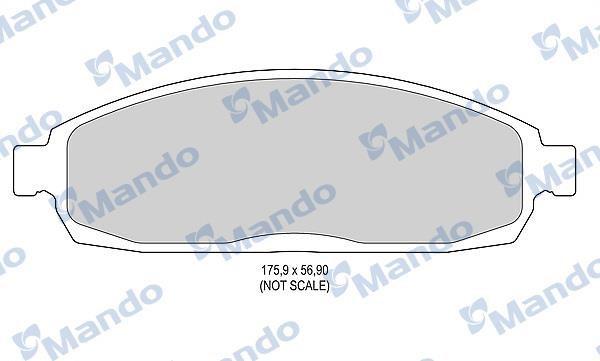 Mando MBF015579 Front disc brake pads, set MBF015579