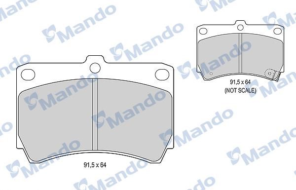Mando MBF015586 Brake Pad Set, disc brake MBF015586
