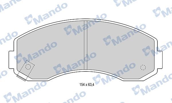 Mando MBF015588 Front disc brake pads, set MBF015588