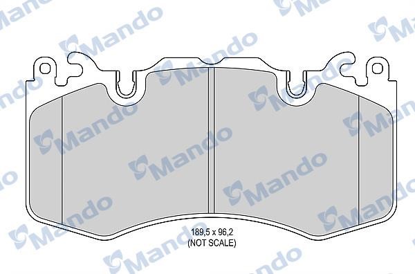 Mando MBF015606 Front disc brake pads, set MBF015606