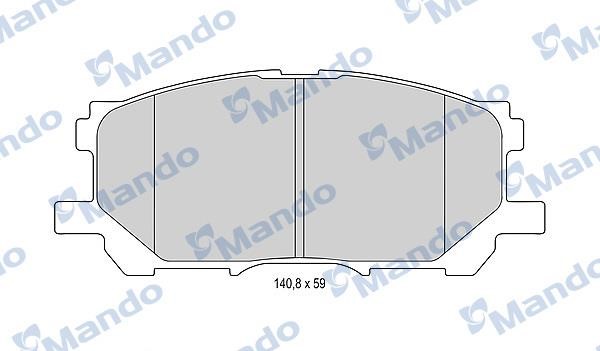 Mando MBF015612 Front disc brake pads, set MBF015612