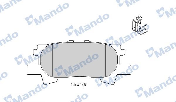 Mando MBF015613 Rear disc brake pads, set MBF015613