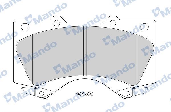 Mando MBF015619 Front disc brake pads, set MBF015619