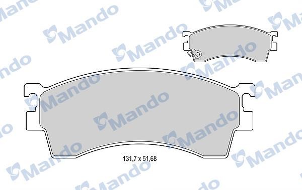 Mando MBF015620 Front disc brake pads, set MBF015620