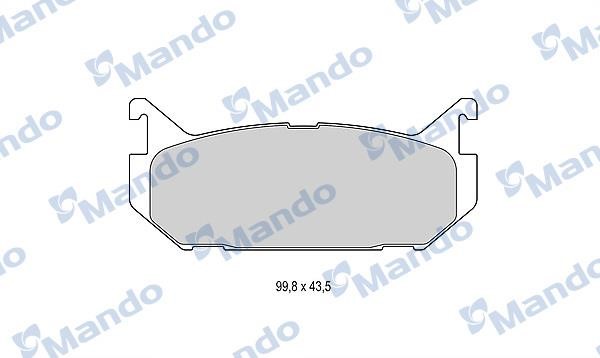 Mando MBF015625 Rear disc brake pads, set MBF015625
