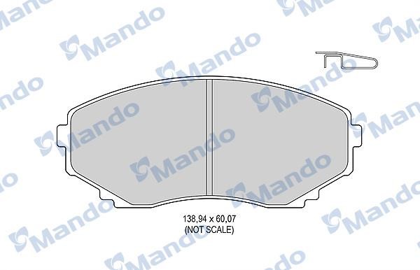 Mando MBF015626 Front disc brake pads, set MBF015626