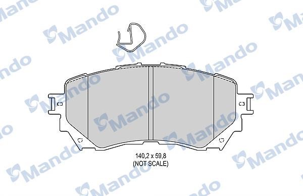 Mando MBF015646 Front disc brake pads, set MBF015646