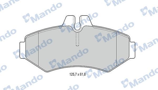 Mando MBF015662 Rear disc brake pads, set MBF015662