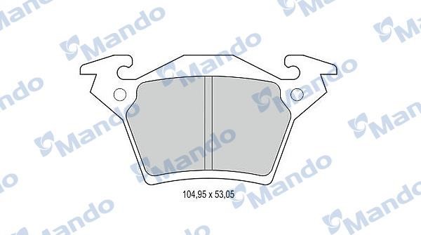 Mando MBF015663 Rear disc brake pads, set MBF015663
