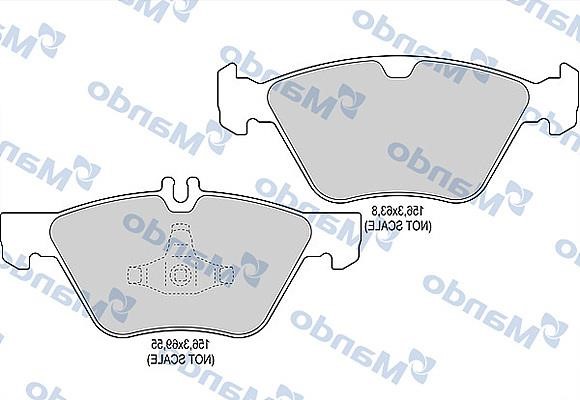 Mando MBF015677 Front disc brake pads, set MBF015677