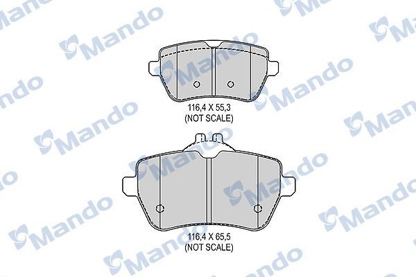 Mando MBF015685 Rear disc brake pads, set MBF015685