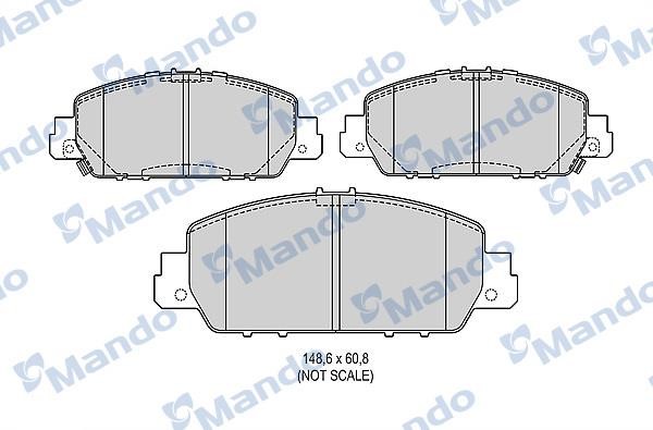 Mando MBF015686 Front disc brake pads, set MBF015686