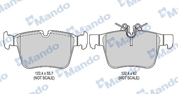 Mando MBF015687 Rear disc brake pads, set MBF015687
