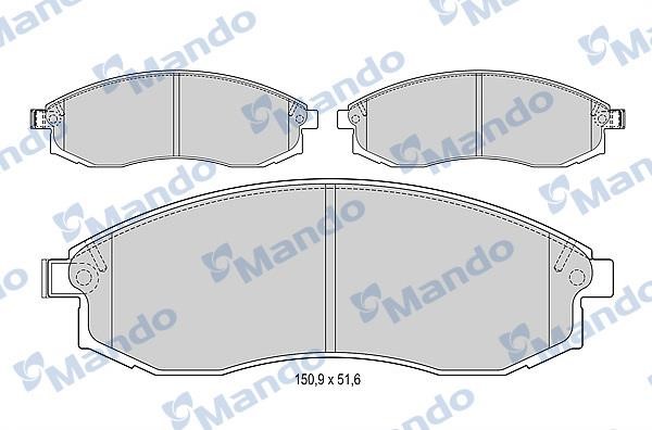 Mando MBF015702 Front disc brake pads, set MBF015702