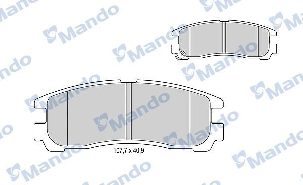 Mando MBF015707 Rear disc brake pads, set MBF015707