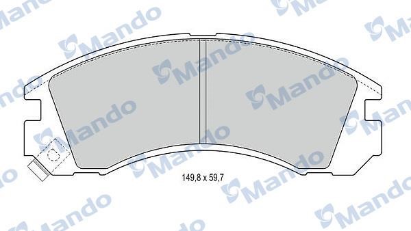 Mando MBF015708 Front disc brake pads, set MBF015708
