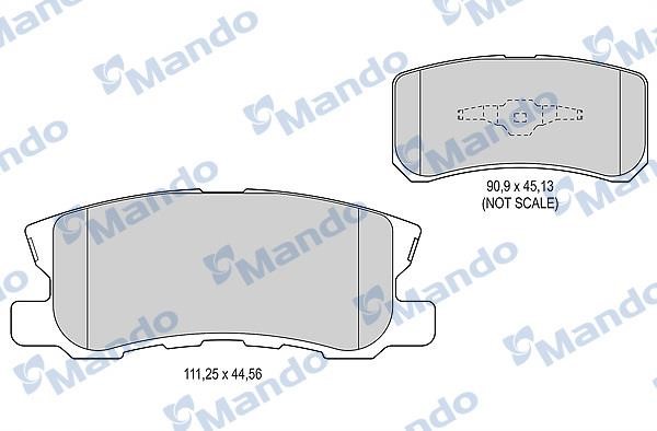 Mando MBF015717 Rear disc brake pads, set MBF015717