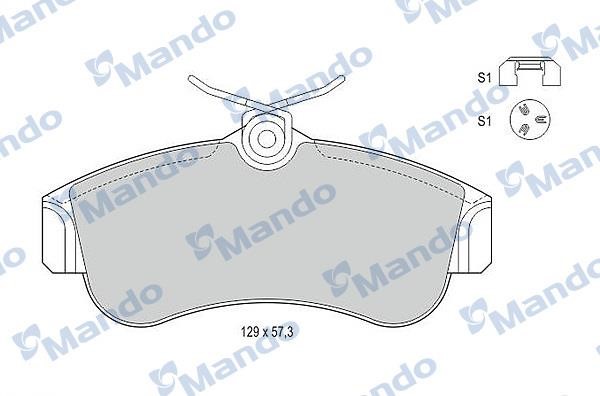 Mando MBF015726 Front disc brake pads, set MBF015726