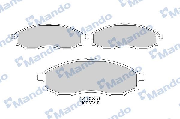 Mando MBF015740 Front disc brake pads, set MBF015740