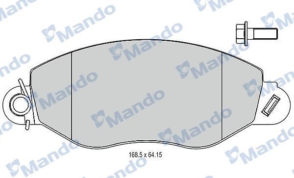 Mando MBF015742 Front disc brake pads, set MBF015742