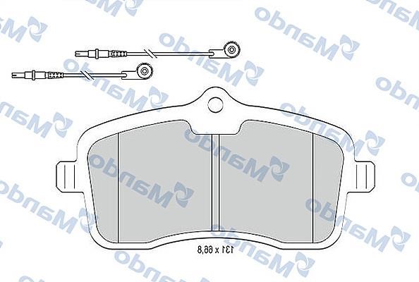 Mando MBF015779 Front disc brake pads, set MBF015779