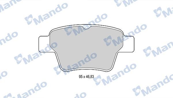 Mando MBF015780 Rear disc brake pads, set MBF015780