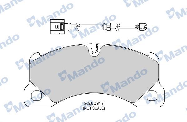 Mando MBF015785 Front disc brake pads, set MBF015785